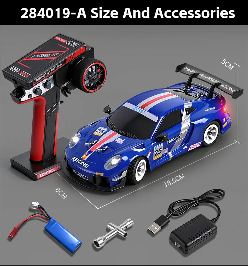 WLtoys 284191 284019-A Upgraded Gyro 1/28 RC Drifting Car 4WD High Speed Radio Control Model 2.4G Drift Racing Vehicle Mini Gift