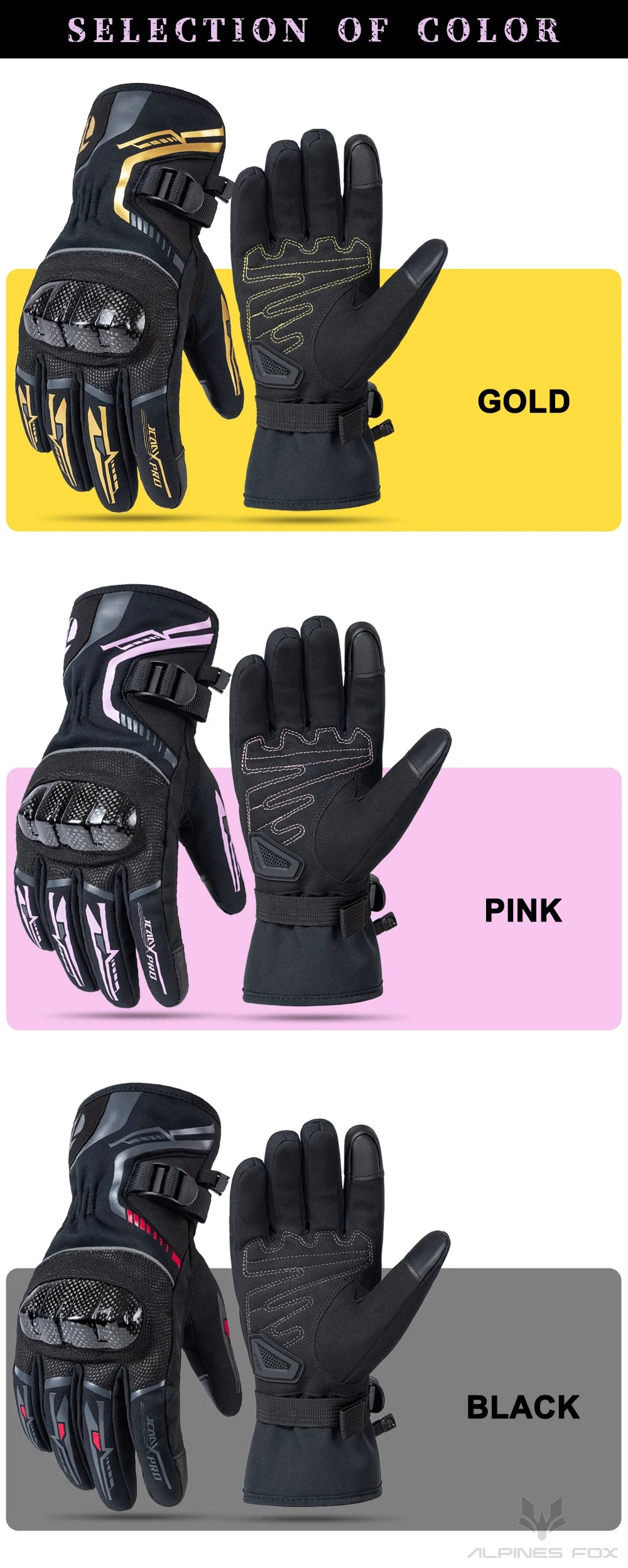 2025 Winter Men Motorcycle Gloves Women Waterproof Warm Moto Guantes Touch Screen Motorbike Riding Glove Carbon Fiber Protective