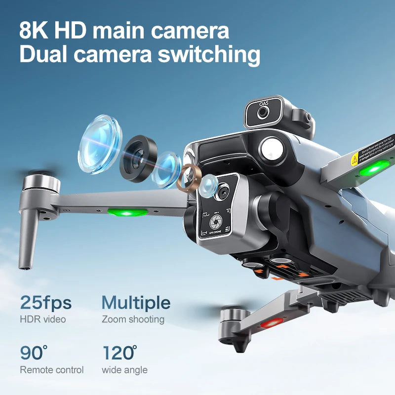 2025 K19 MAX Drone GPS Return With Screen Aerial Photography Aircraft Brushless Airdrop Remote Control Aircraft Quadcopter Toy