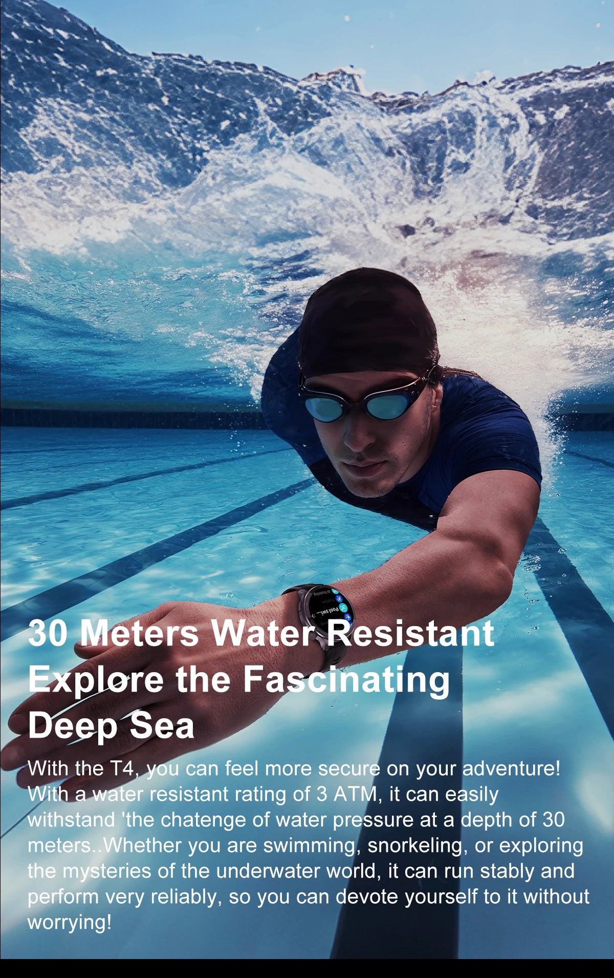 NEW 4G Memory GPS Offline Map Position Smart Watch Built-in App Market Game Compass Waterproof Swim Watches Sports Fashion Watch