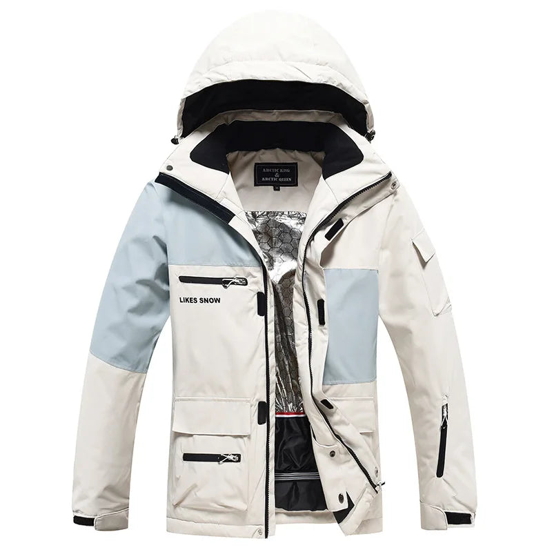 New Men Women Skiing and Snowboard Overalls Ski Suit Winter Thermal Waterproof Windproof Mountain Snowsuit Jacket and Pants Set