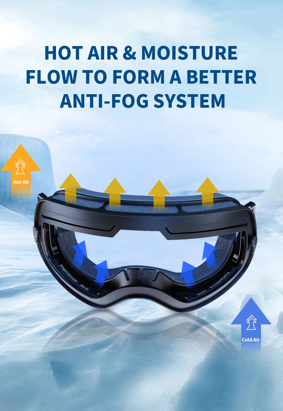 Outdoor Sports Ski Goggles UV400 Protection Ski Mask Male Female Anti-Fog Big Face Snow Glasses Snowboard Skiing Eyewear