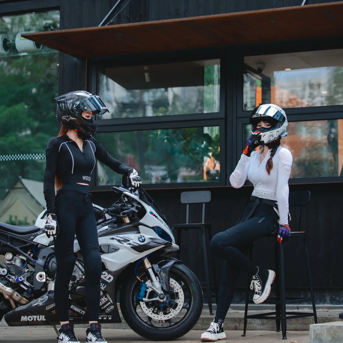 WOSAWE Women Motorcycle Jacket Summer Motorcycle Pants CE Approved Full Body Armor Protection Moto Racing Clothing