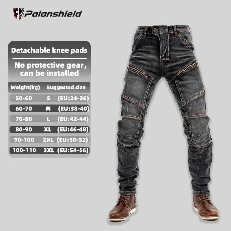 Men Moto Jeans Motorcycle Pants Protective Gear Touring Motorbike Trousers Motocross Pants CE Protective Gear Stretch Jeans