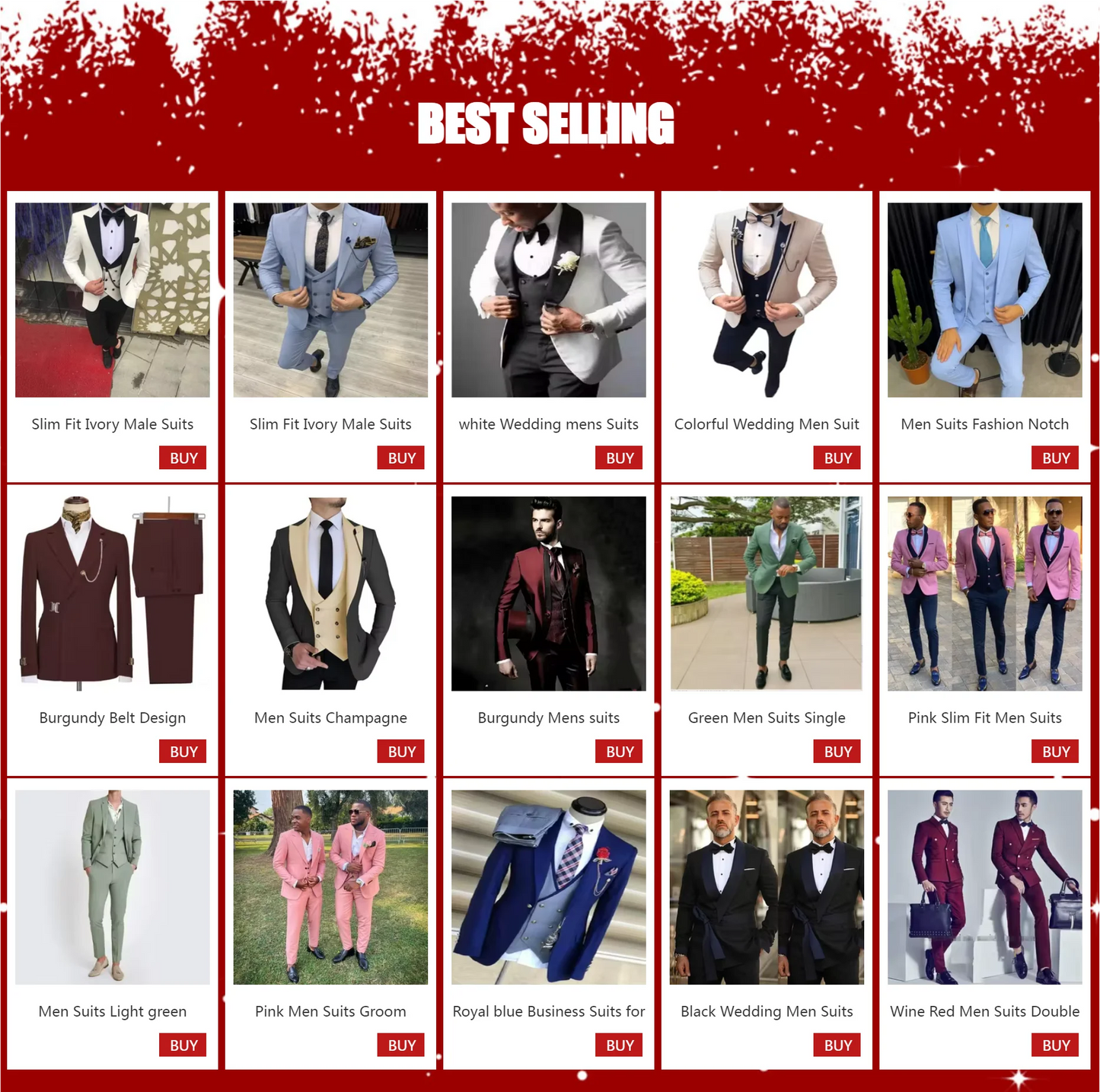 Champagne mens Tuxedo Wedding Suits For Men Bespoke Groom Wear Formal Fashion Men Suit Prom Party Blazer+Pants+Vest