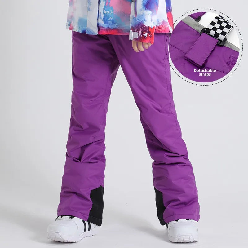 2025 Women Skiing Pants Winter Outdoor Overalls Windproof Waterproof Snow Trousers Adult Warm Ski Pants Snowboard Sport Clothing