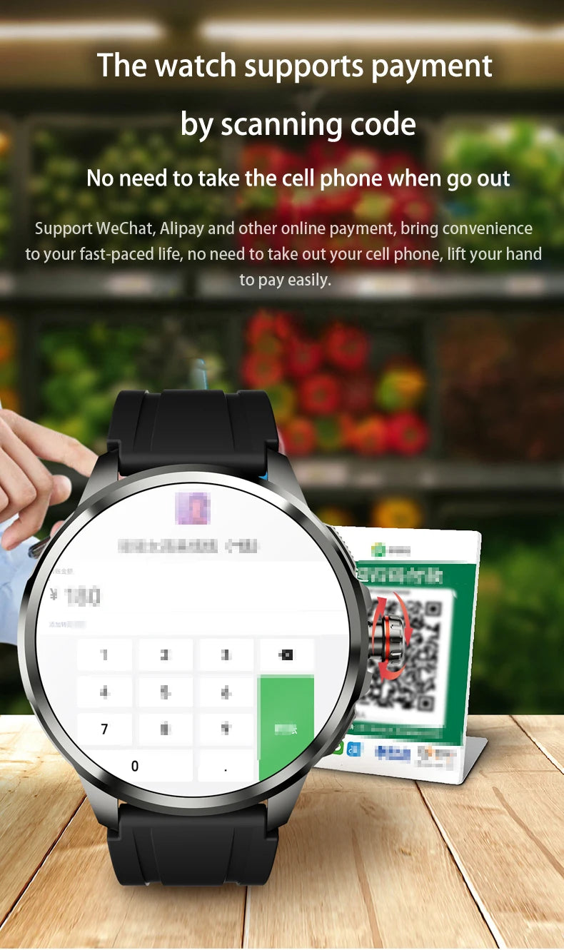Original H99 Smart Watch Android Watches Amoled Smartwatch With 190° Rotary Camera Google Play Store 1.95inch Amoled Screen