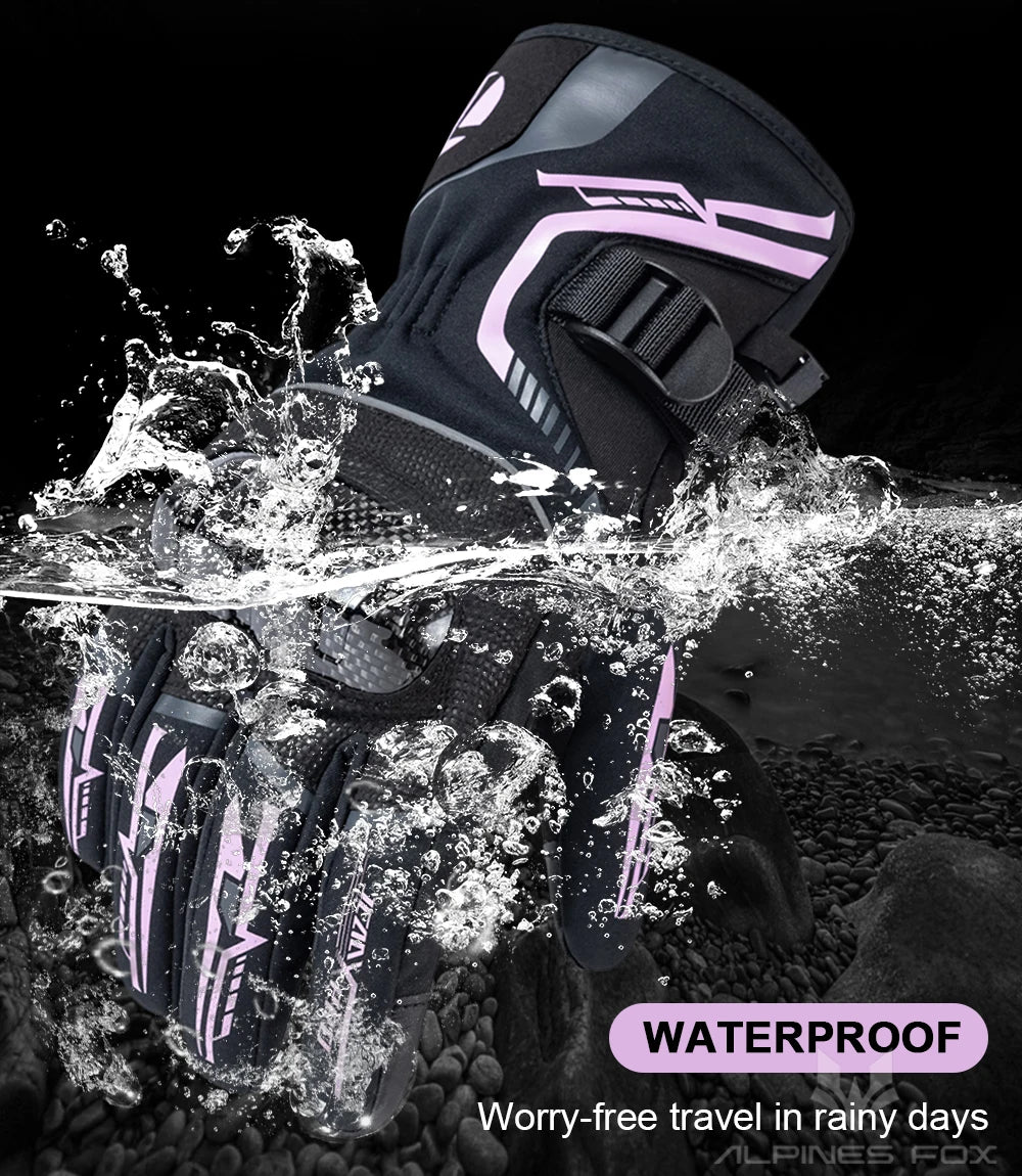 2025 Winter Men Motorcycle Gloves Women Waterproof Warm Moto Guantes Touch Screen Motorbike Riding Glove Carbon Fiber Protective