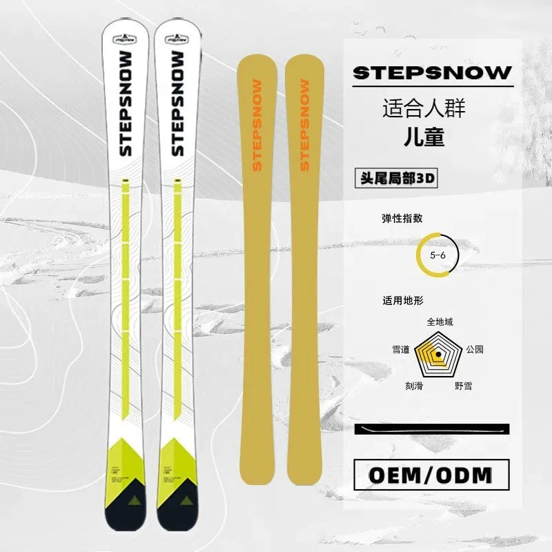 Beginner Children's All-around Skis esquis 120cm Lightweight Double Skiing Board Fast Wear Resistant for Winter narty biegowe
