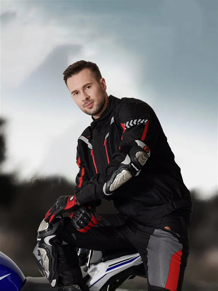 Motorcycle Pants Summer Breathable Winter Warm Motorbike Riding Protective Waterproof Trousers with free Liner and Kneepads HP12