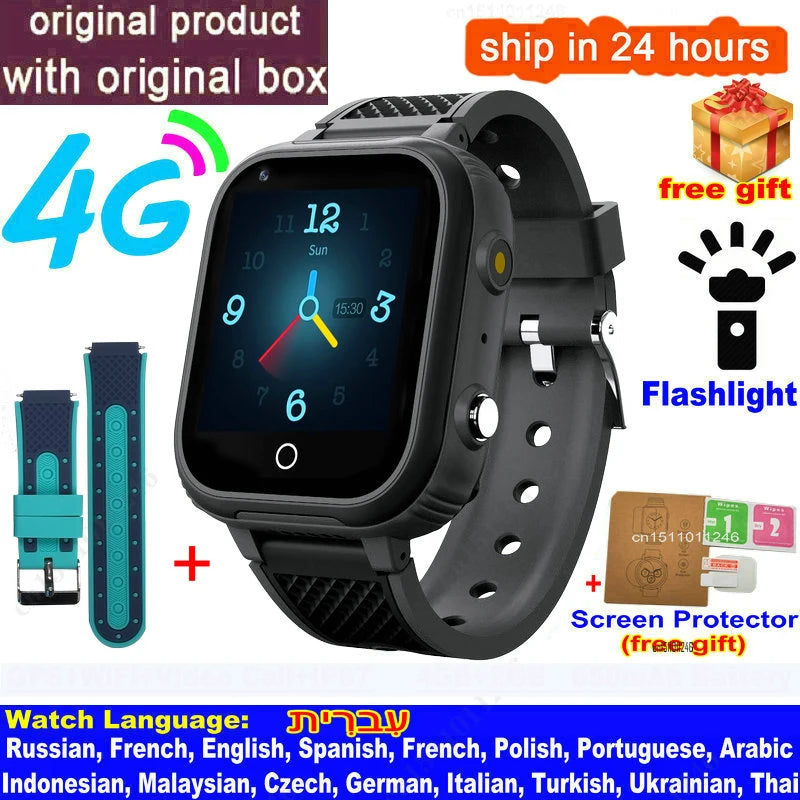 LT21 4G Smart Watch Kids GPS WIFI Video Call SOS IP67 Waterproof Child Smartwatch Camera Monitor Tracker Location Phone Watch