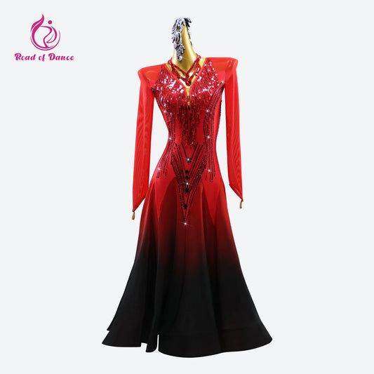 Womens Modern Dress Carnival Girls Ballroom Dance Costumes Waltz Female Suit Korean Stadium Lyrical Long Sleeve Stage Party Sets