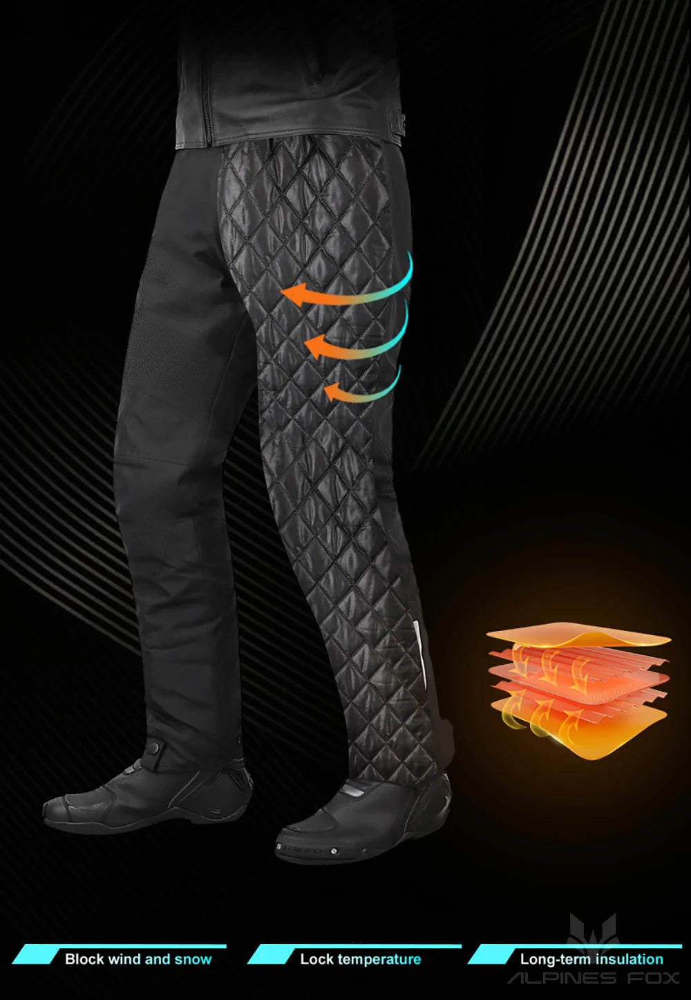 Winter Motorbike Trousers Men's Motorcycle Quick Release Pants Built in CE Protectors Warm Waterproof Off-road Motocross Pants