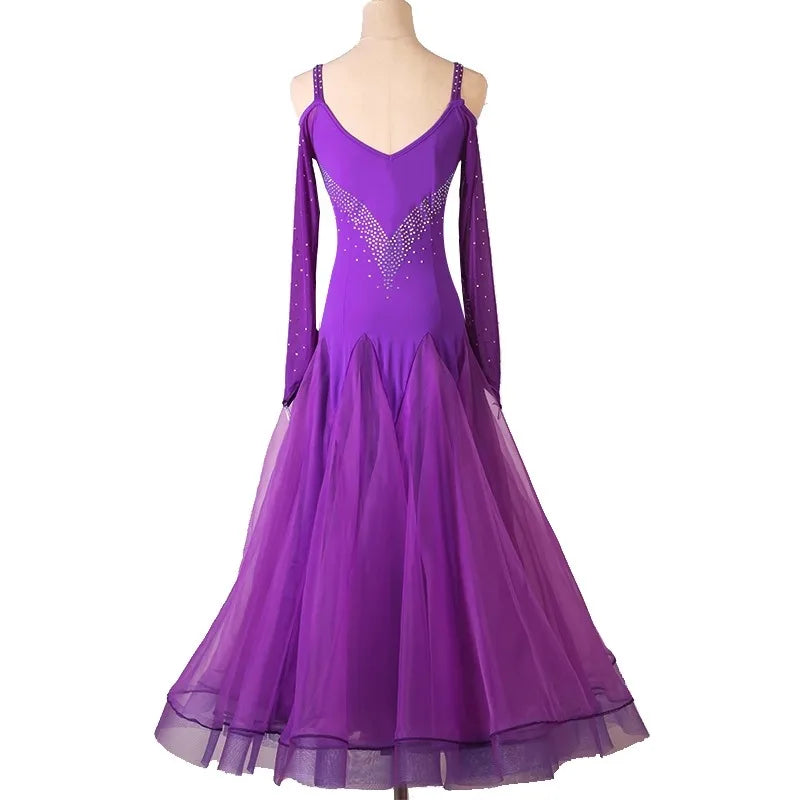 Modern Dance Competition Ballroom Dress Dancewear Womens Waltz Suit Carnival Urban Costumes Practice Wear Girls Fashion Clothing