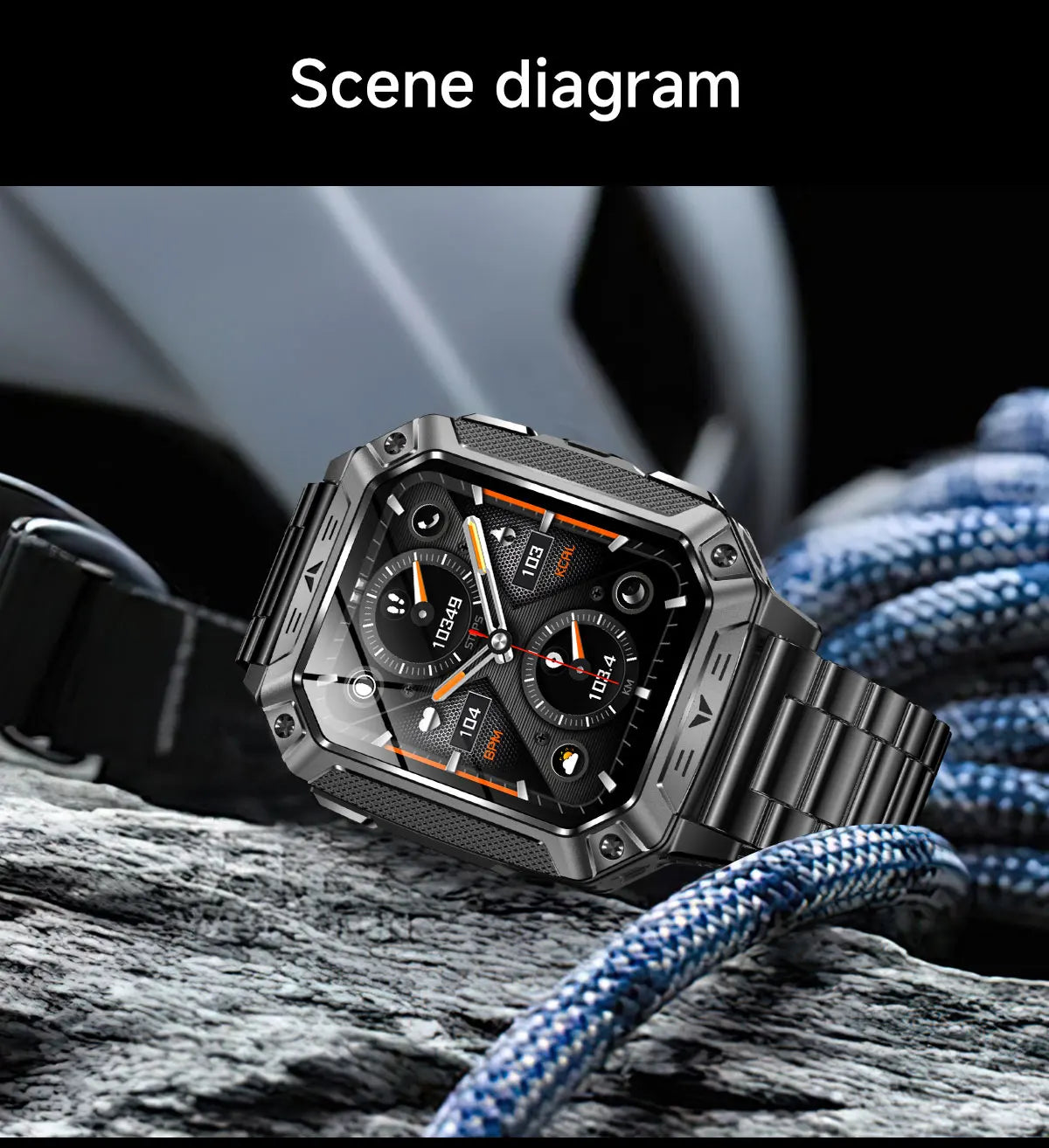 2026 HOT New 1400mAh Large Battery Smart Watch Military Quality 10ATM Waterproof Tactics 100+Sport Bluetooth call SmartWatch Men