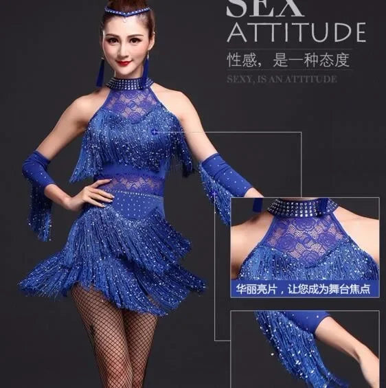 2026 New Latin Dance Dress Women/Girls/Lady New Sexy Fringe Salsa/Ballroom/Tango/Cha Cha/Rumba/Samba/Latin Dresses For Dancing
