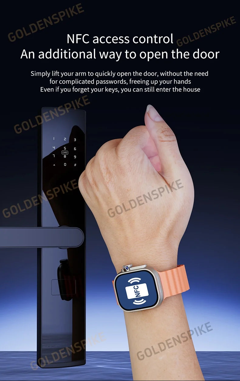DW100 Pro Android Smartwatch Fingerprint Unlock Control Smart Watch 256GB ROM Free Download App WIFI GPS Camera 2.29inch Amoled