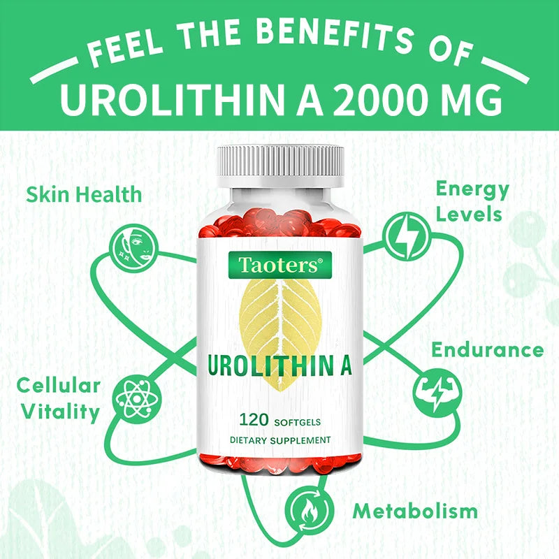 Urolithin A Capsules -2000 mg, 120 Capsules for Advanced Cellular Health and Vitality, Healthy Aging