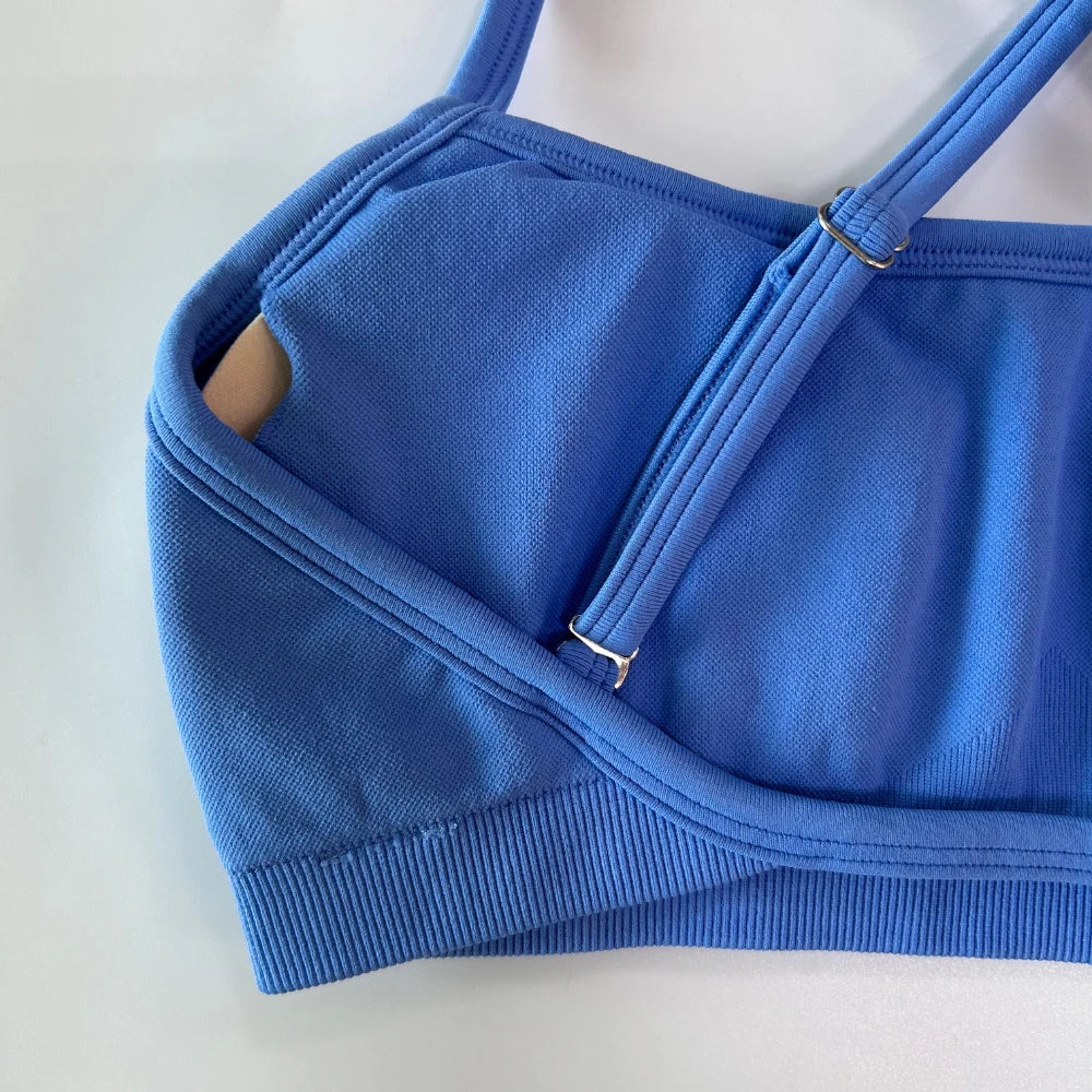 2 Pieces Set For Woman Clothes Seamless Scrunch Yoga Shorts Set Backless ktp Sports Bra Fitness Workout Top Gym Set Outfits