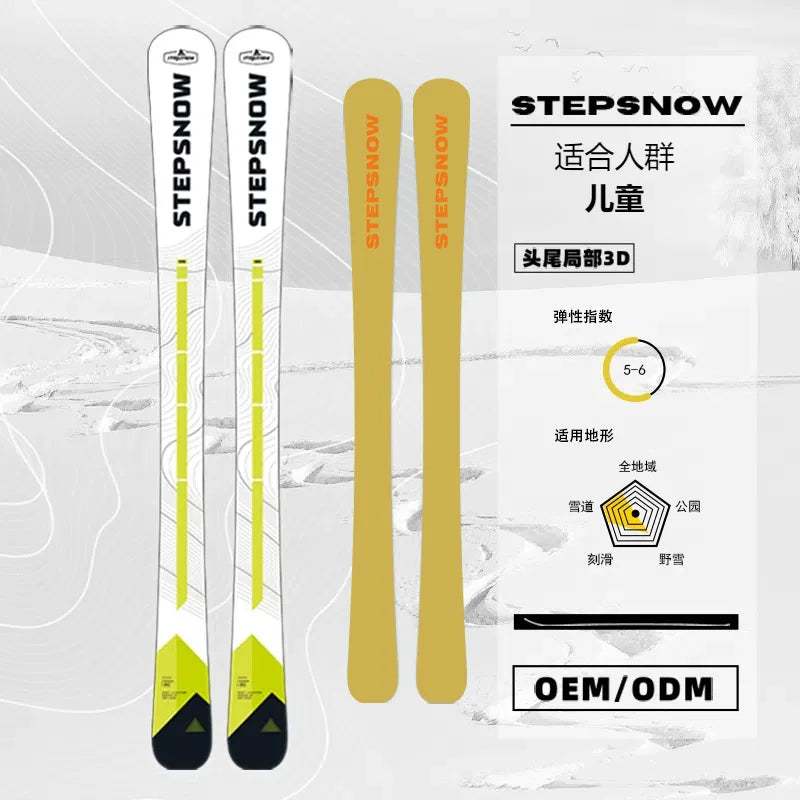 Beginner Children's All-around Skis esquis 120cm Lightweight Double Skiing Board Fast Wear Resistant for Winter narty biegowe