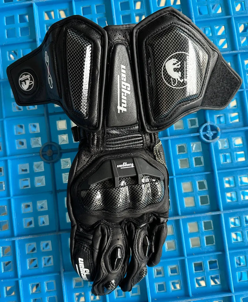 Genuine Leather Motorcycle Gloves Men's Windproof Outdoor Riding Motocross Gloves Touch screen Motociclismo Protective Equipment