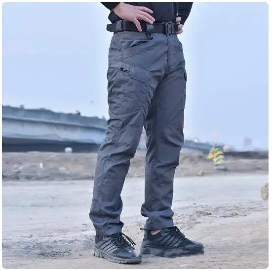 Mens Waterproof Cargo Pants Elastic Multiple Pocket SWAT Combat Trousers Outdoor Joggers Pant Tactical Hiking Hunting Pants Men
