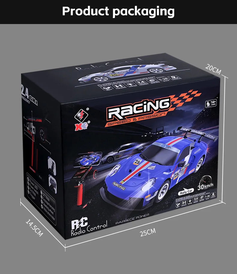 WLtoys 284191 284019-A Upgraded Gyro 1/28 RC Drifting Car 4WD High Speed Radio Control Model 2.4G Drift Racing Vehicle Mini Gift