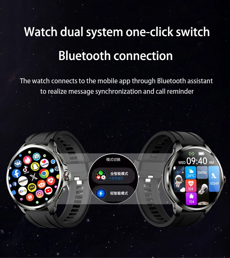 Original H99 Smart Watch Android Watches Amoled Smartwatch With 190° Rotary Camera Google Play Store 1.95inch Amoled Screen