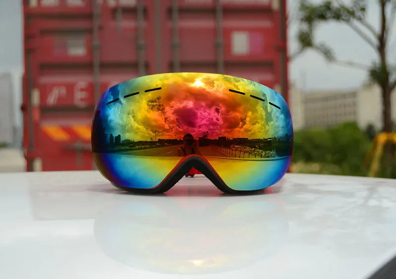 JSJM New Ski Goggles Men Women Double Layers Anti-Fog Big Ski  UV400 Glasses Protection Skiing Winter Snow Snowboard Goggles