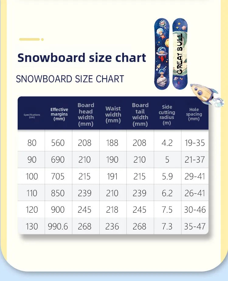 Children's Snowboard Set Baby Snowboard Boys and Girls Snowboard New Ski Equipment
