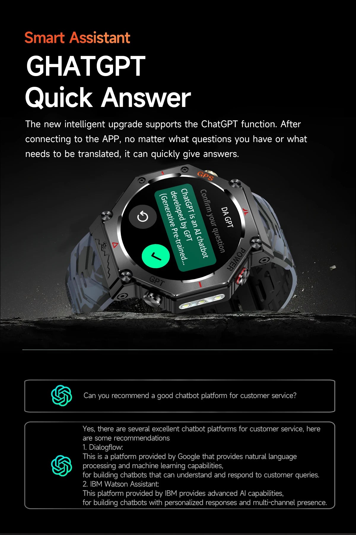 T-Rex 3 Ultra Military Grade GPS Smart Watch 10ATM Waterproof Compass Altimeter Barometric AMOLED Men HD Call Sports Smartwatch