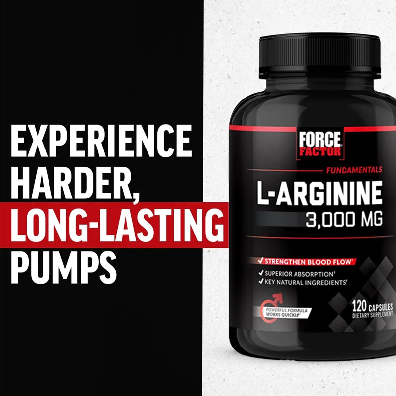 L-Arginine 3000MG - Helps Strengthen Muscles, Promote Blood Flow and Nutrient Delivery, and Improve Athletic Performance