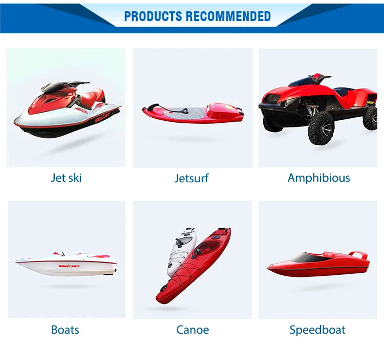 Factory Supplies High Quality OEM Fiberglass 4 Stroke Engine Amphibious Water Sports Vehicles Heavy Duty All Terrain Lake River