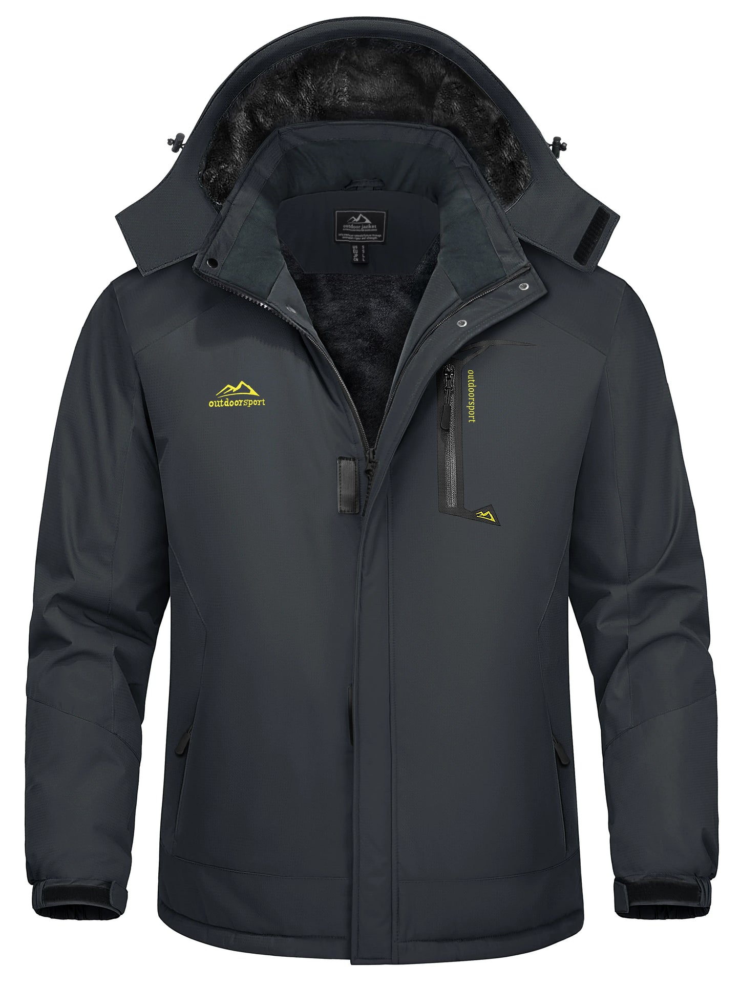 TACVASEN Winter Thicken Coats Mens Ski Snow Jacket Waterproof Fleece Insulated Jackets Outdoor Snowboard Warm Parka Raincoat