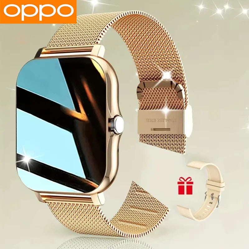 OPPO Hot Selling New Smart Watch For Men Women Newest Sport SmartWatch Faces Bluetooth Call Sports Fitness Phones Android iOS