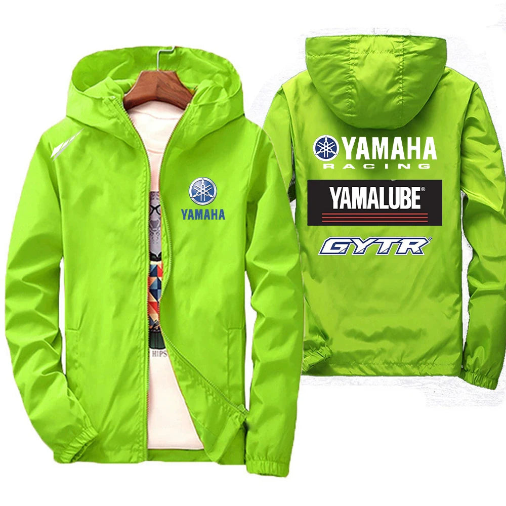 2026 new men's Yamaha GYTR motorcycle windproof hooded jacket men's outdoor sports enthusiasts Yamaha zipper jacket