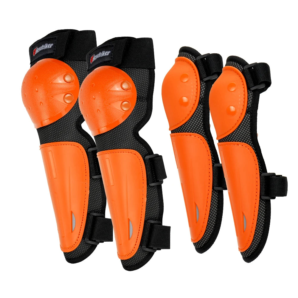 Kid's Motorcycle Armor Vest Protection Motocross Body Armor Jacket Protective Armors Riding Kneepads Moto Full Armor Children