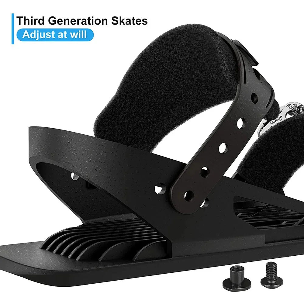 Mini Short Skis For Outdoor Snow Ski Boots Snowboards Portable Ice Skates And Snow Boots For Winter Travel