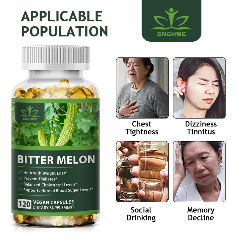 Plant insulin bitter melon capsules - blood sugar balance - healthy detoxification - skincare and beauty - digestive health