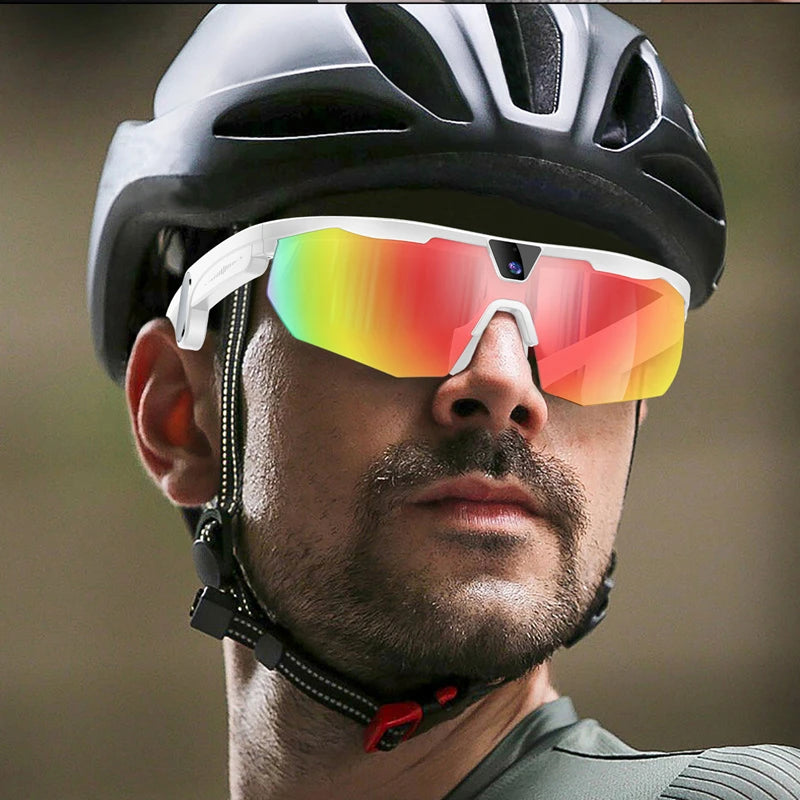 800W Pixel HD 4K Cycling Bluetooth Sports AI Smart Glasses For Photography Object Recognition Video Recording Navigation New