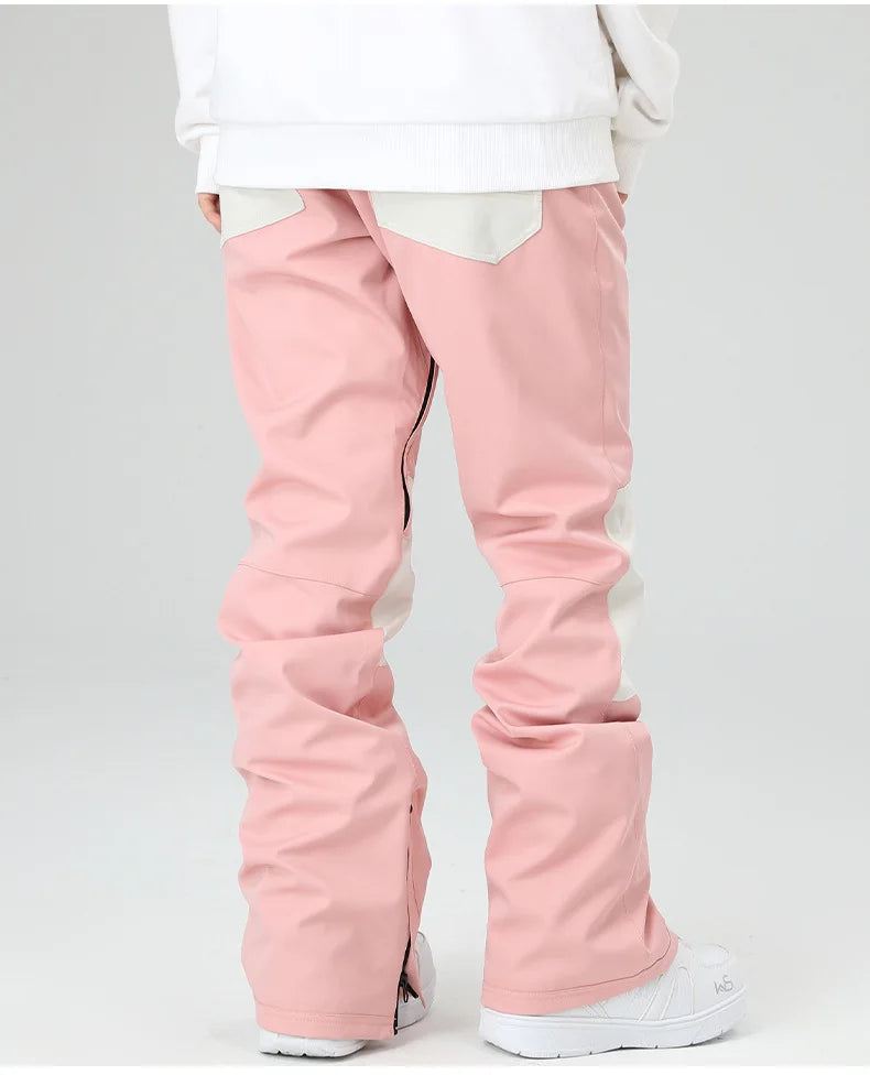 スノーボードウェア 보드복 Slim Fit Ski Pants for Men And Women Waterproof Thermal Stitching Skiwear