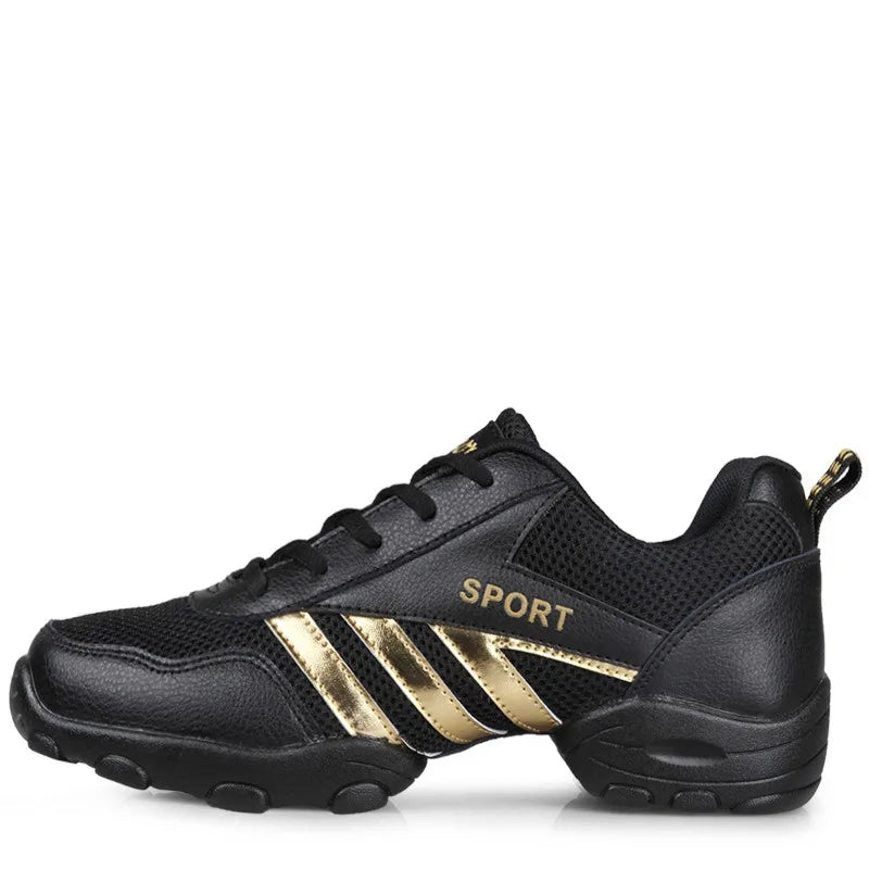 New Soft Sole Men Sports Anti-skid Square Dance Shoes Sneakers Net Jazz Shoe Fitness Team Performance Shoes