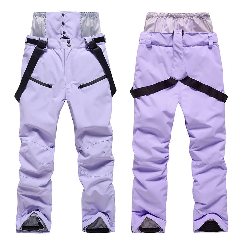 Winter Unisex Ski Pants Windproof Waterproof Snowboard Wear Outdoor Warm Snow Sports Pants Men Women Skiing Trousers