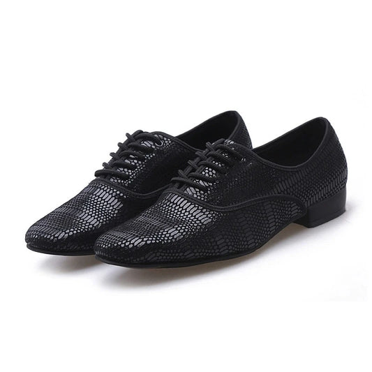 Breathable Tango Dance Shoes Men Latin Dance Shoes Snakeskin Sneakers Leather Jazz Modern Ballroom Dancing Sports Shoes Man