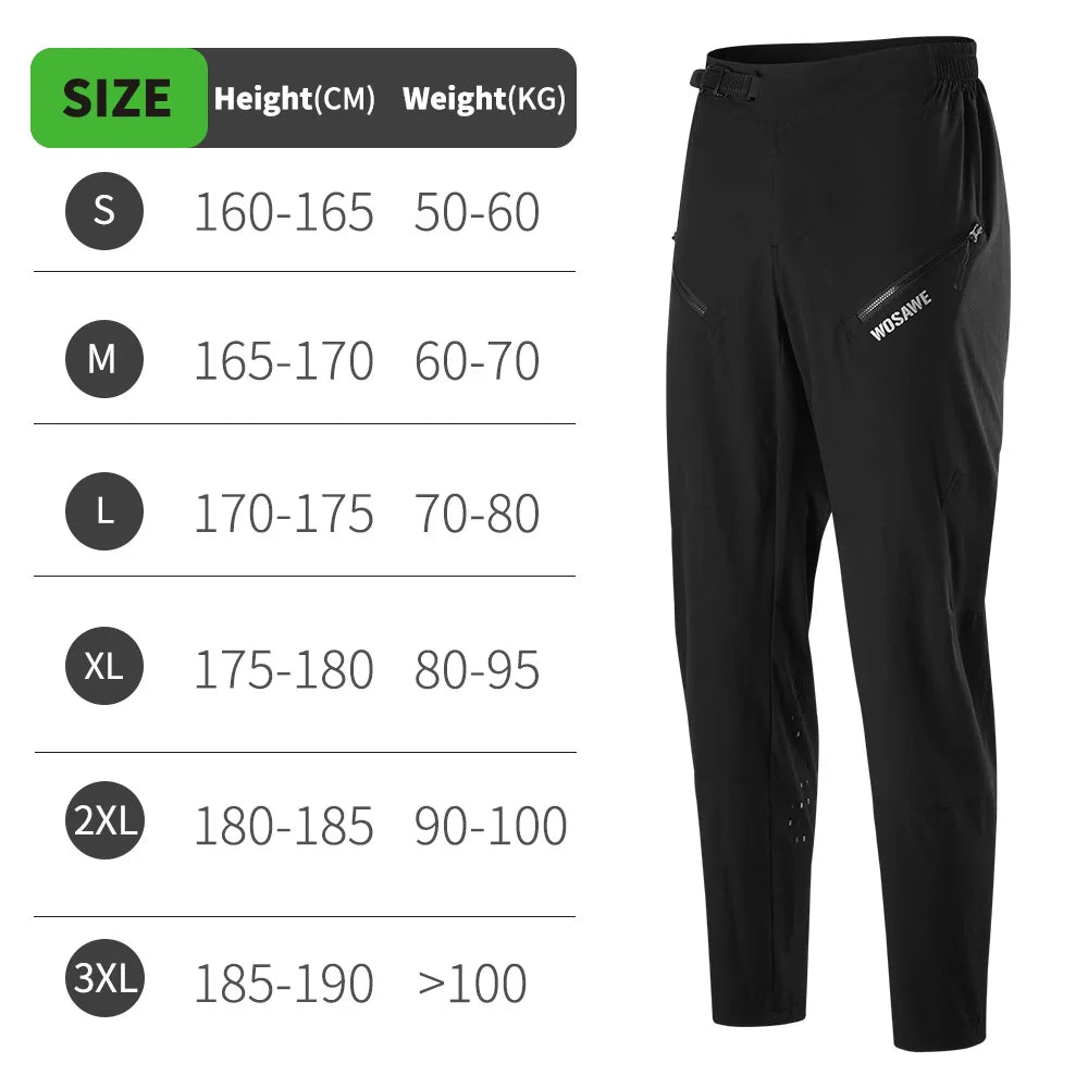 WOSAWE Men's Motorcycle Pants Summer Motocross Clothing Off Road BMX ATV DH Mountain Bike Cycling Moto Long Pants