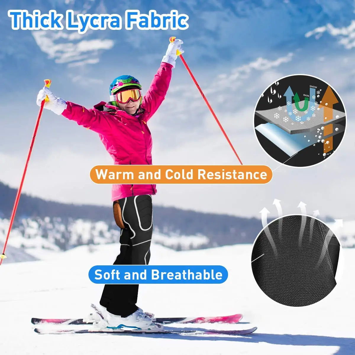 EVA Ski Padded Pants Knee Hip Pads Skiing Protection Pad Pants Women Man Winter Pants for Snowboard Motorcycle Skating