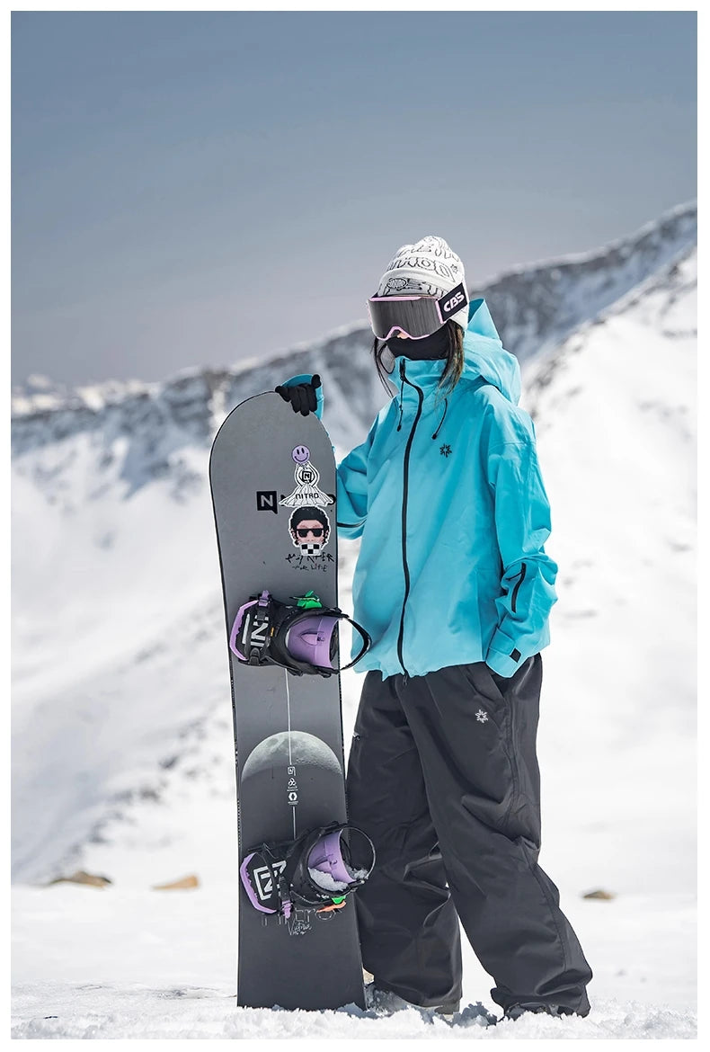 John Snow 2025 3L Ski Jacket & Pants Set Waterproof Snowboard Suit Thermal Winter Sports Gear with Fleece Lining for Men & Women