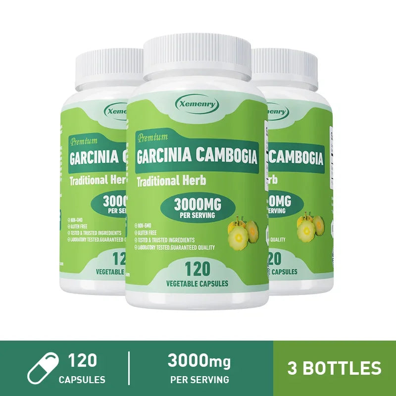 Garcinia Cambogia Capsules - Fat Burning & Cellulite Burner Detox, Weight Management, Metabolism Boost