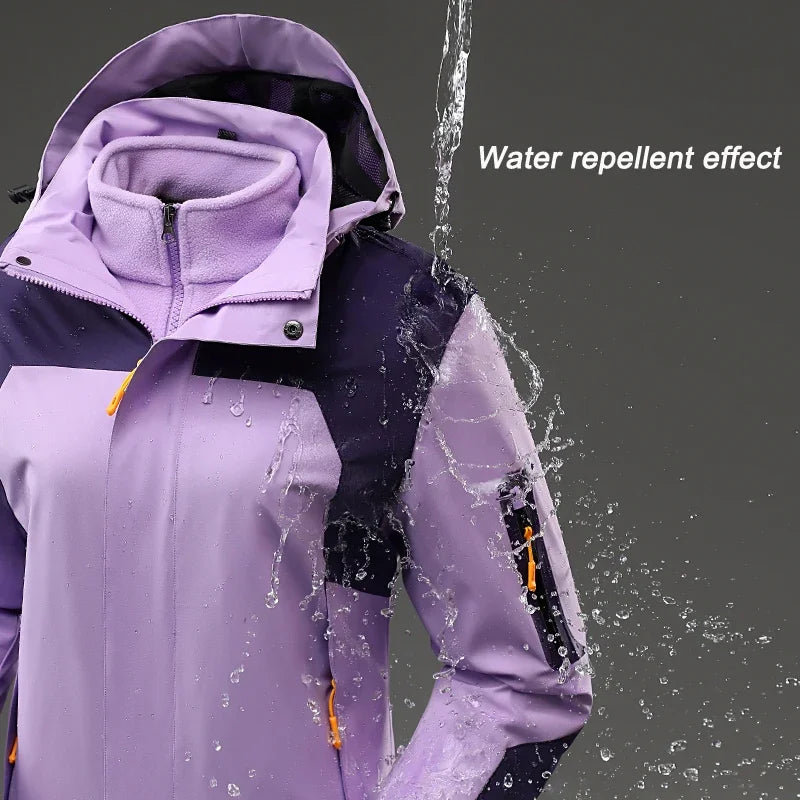 Women Ski Jacket+Pants Winter Warm Windproof Ski Suit Female Snowboard Snow Coat Trousers Outdoor Sports Camping Brand Ovearalls