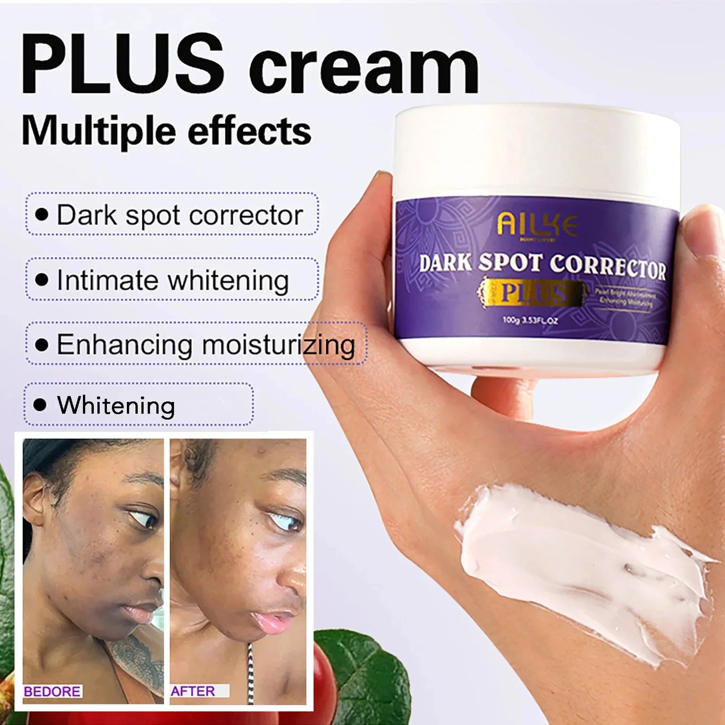 AILKE Double Glutathione Whitening Set For All Skin Types, Reduce Dark Spots, Melanin, Freckles, Chloasma, Even Skin Tone